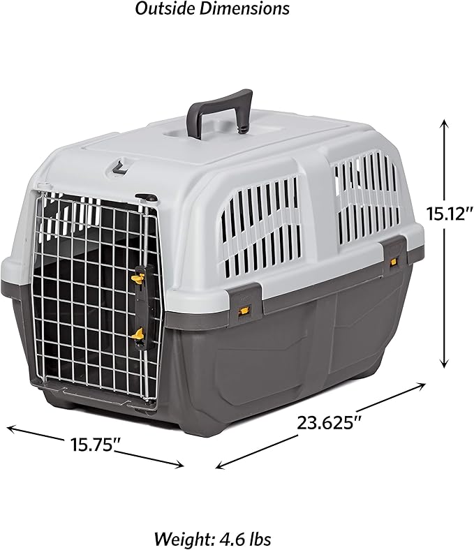 MidWest Homes for Pets Skudo Plastic Carrier, 24-Inch Ideal for Small Dogs with an Adult Weight of 13 - 25 Pounds