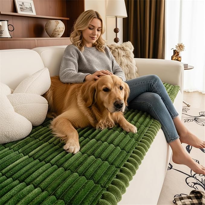 NILUOH Couch Cover for Dogs Washable, Non Slip Furniture Protector for Pet | Suitable for Leather & Fabric Loveseat/Small Couch, Prevents Pet Hair, Scratches & Stains, Pet Friendly, 27.6"x59" - Image 8