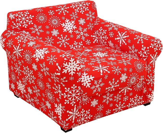 hyha Stretch Couch Covers, Chair/Sofa Covers, Armchair Slipcover for Dogs | Floral Pattern, Printed, 2 Pieces, Separate Couch Cushion Slipcover, Soft Chair Cover with Elastic Bottom for Pets (Armchair) - Image 7