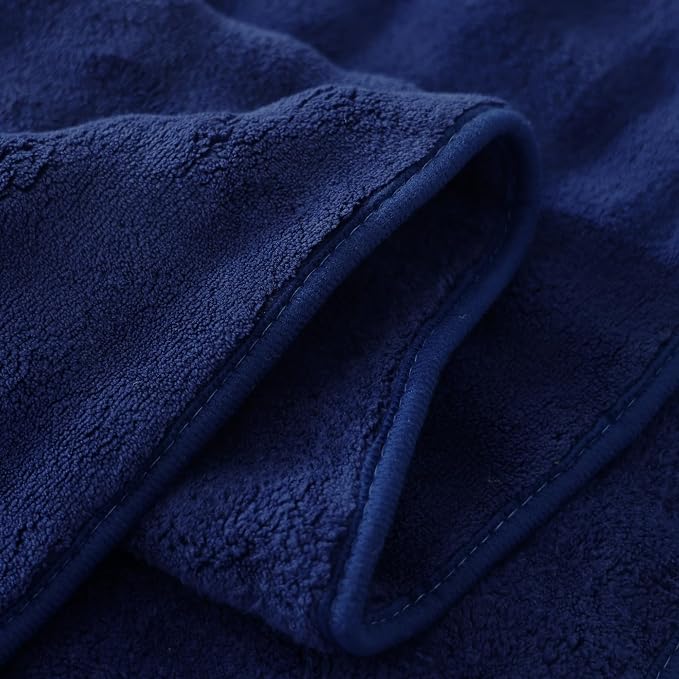 Bath Sheet 40x80 Inches Microfiber Extra Large BathTowel Super Soft Absorbent Quickly Dry Shower Towel for Bathroom (Navy Blue,PK 1) - Image 6