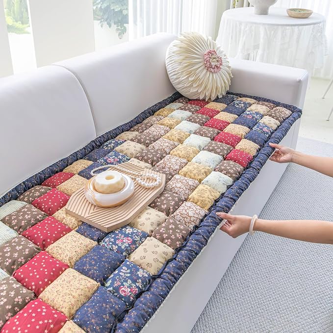 Quilted Couch Cover for Dogs, Non-Slip Pad, Classic, 27 x 70 in | Cotton fabric, quilted PP filling, machine washable, patchwork design, protects sofas, window seats and floors - Image 6