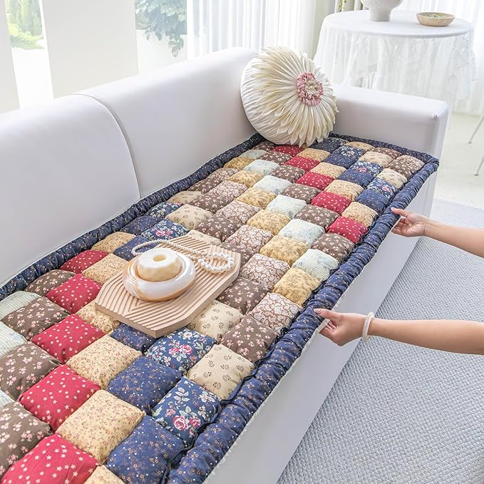 Quilted Couch Cover for Dogs, Non-Slip Pad, Classic, 27 x 70 in | Cotton fabric, quilted PP filling, machine washable, patchwork design, protects sofas, window seats and floors - Image 6
