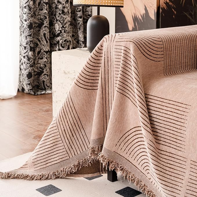 ROOMLIFE Couch Cover Boho Sofa Covers for 3 Cushion Couch Washable, Furniture Protector Sofa Couch Cover for Dogs, Soft Breathable Sofa Slipcover, Couch Throw Blankets with Tassels 71''X150'' - Image 9