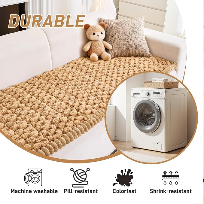 Plush Couch Cover for Dogs Non Slip Pet Sofa Protector, Ultra Soft Washable Couch Cover for Pets, Anti-Slip Backing Furniture Protector for Cats & Dogs, Fits Standard & L-Shape Sofas (Only 1PC) - Image 7