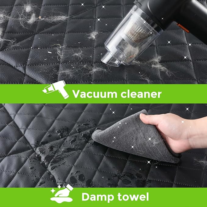 SUV Cargo Liner for Dogs, Upgraded Scratch-proof Leather 14.17" Heightened Side Flaps, 53.15" x40.55" Waterproof Non-Slip Trunk Liner with Bumper Flap, Universal Fit for SUVs Sedans Vans 3-Row SUV - Image 8