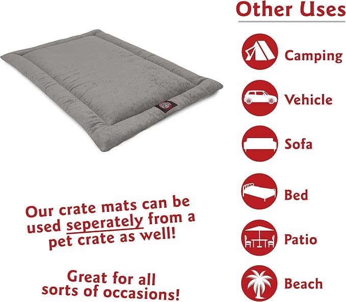 Majestic Pet Dog Crate Mat - Machine Washable Soft Plush Pet Bed Pad for Crates & Kennels | USA Crafted | 36"x23" Villa Vintage - Image 7