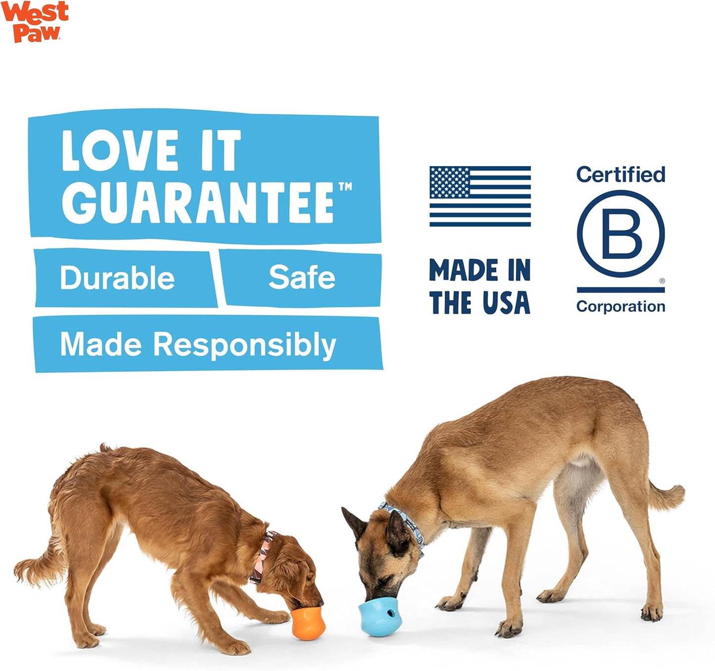 WEST PAW Zogoflex Limited Edition Toppl Treat Dispensing Dog Toy Puzzle – Interactive Chew Toys for Dogs – Dog Toy for Moderate Chewers, Fetch, Catch – Holds Kibble, Treats, X-Large 4.75", Mint