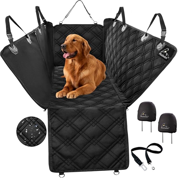 Meadowlark Dog Car Seat Cover, X-Large Heavy Duty Pet Seat Cover for Back Seat, Extra Padded Non-Slip Dog Hammock, Water-Resistant Back Seat Protector for Cars Trucks and SUVs (64” W x 60" L) - Image 10