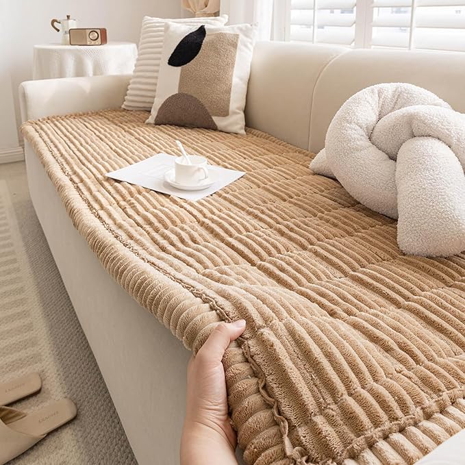 Couch Cover for Dogs Washable, Non-Slip Pet Couch Covers for Sofa, Fuzzy Dog Couch Cover Blanket for Furniture Protector (Z-Camel, 27.6" x 59"/70 x 150cm) - Image 7