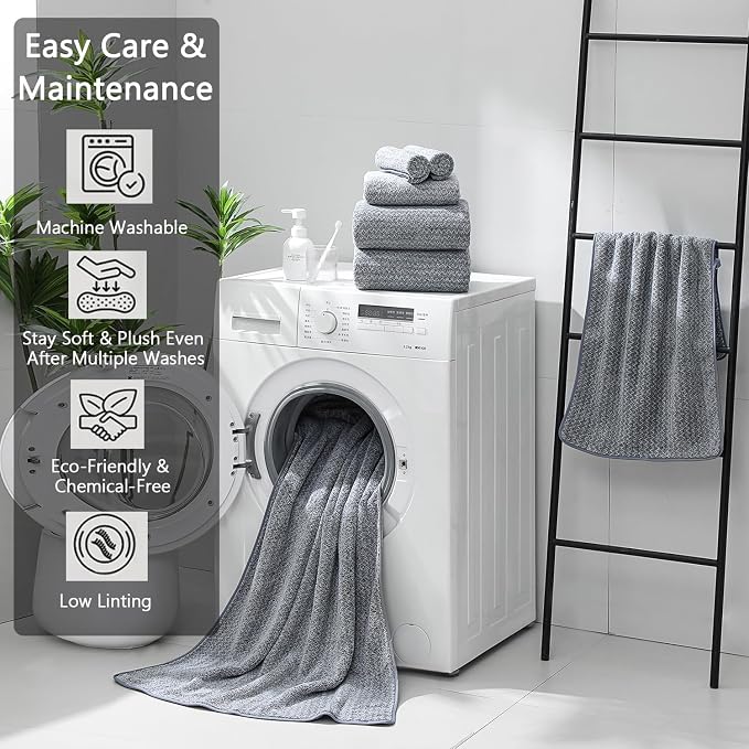 Ycosy Grey Hand Towels Set 16x31 Inches,Soft Microfibers Bathroom Towel Set 2 Pack,Highly Absorbent Quick Dry Luxury Towel Hotel Spa Gym Hand Towel Collection for Bathroom - Image 7