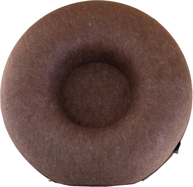 Travel Cat Tunnel Bed Cave - 21 Inch Large Premium Round Donut Cat Cave for Indoor Cats, Kitten - Detachable Cat Hideaway Cat Bed with Tunnel for Playing, Scratching, Sleeping (Chocolate & Cream) - Image 9