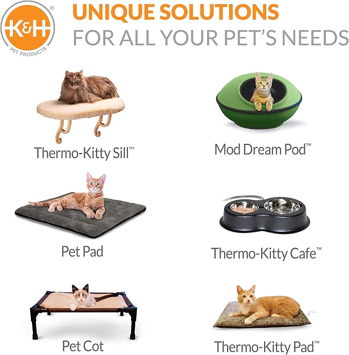 K&H Pet Products Thermo-Indoor Pet House Heated Cat Bed for Dogs and Cats Cottage Design 16 X 15 X 14 Inches - Image 9