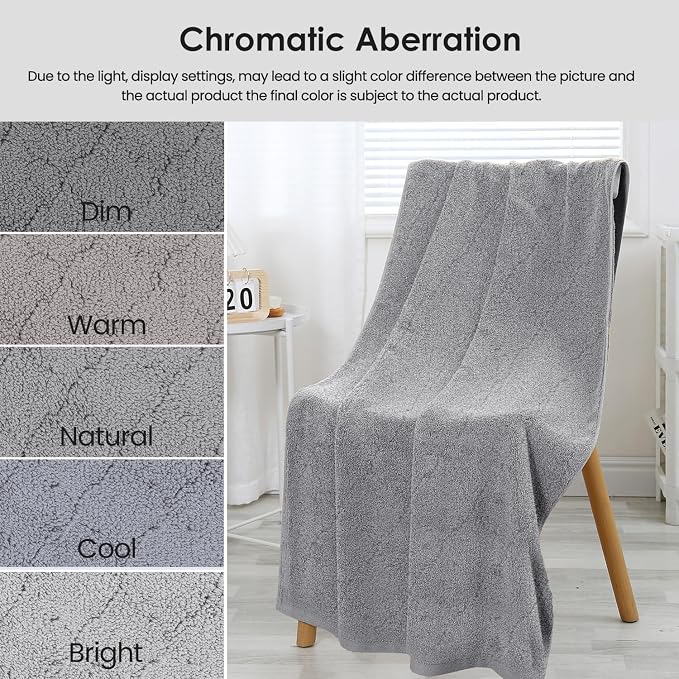 JML Microfiber Bath Towels, 2 Pack, 30 in x 60 in, Grey | Oversized, Ultra Soft, Super Absorbent, Fast Drying, No Fading, Use for Sports, Travel, Fitness, SPA, Yoga - Image 9