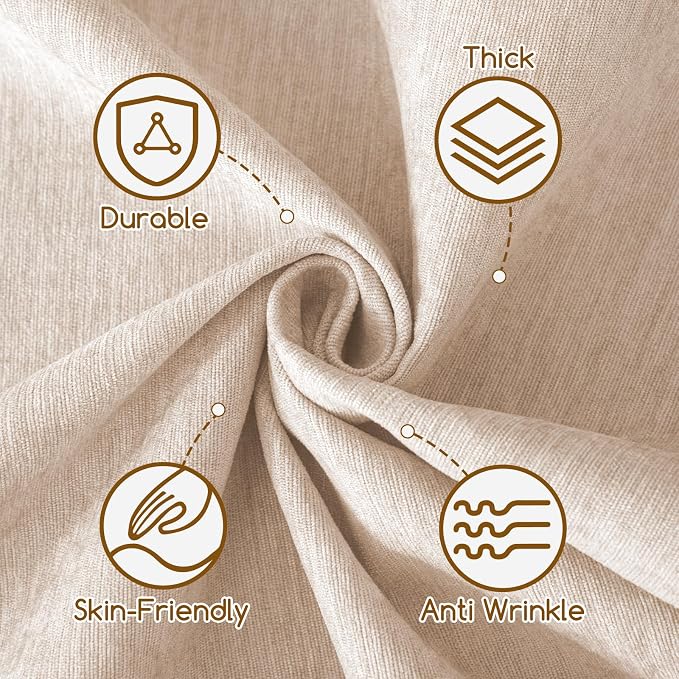 OstepDecor Waterproof Couch Covers for Pets, Couch Protector from Cat Claws | Washable Sofa Cover for Dogs, Non Slip Furniture Protector for Sofas, Loveseats & Sectionals, 71"x134", Khaki - Image 8