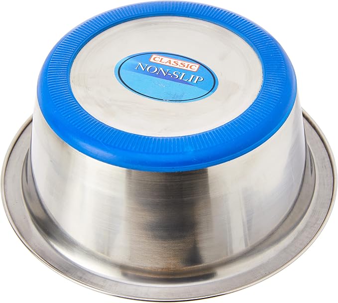 Classic Pet Products Non-Slip Stainless Steel Dish (900 ml - 170 mm, 6.5 inch Diameter Dog Bowl) - Image 3