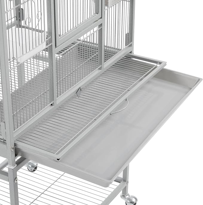 Yaheetech Metal Large Bird Cage Parrot Parakeet Cage w/Stand for Small Parrot Cockatiel Sun Parakeet Lovebird Budgie Finch Canary Green Cheek Conure, 54inch - Image 7
