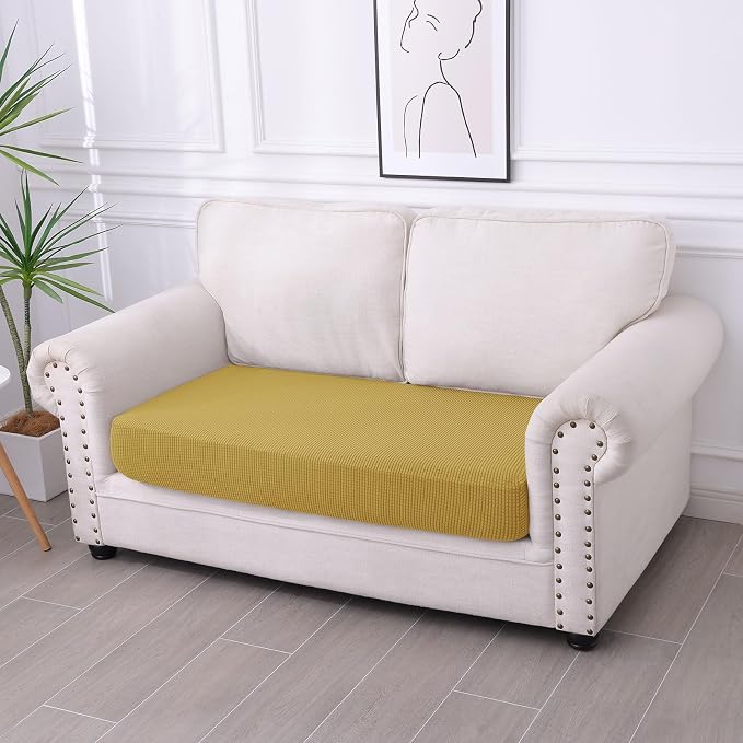 hyha Waterproof Couch Cushion Covers for Pets, Non Slip Sofa Seat Cover | Stretch Jacquard Fabric, Elastic Bottom, Non Slip Fit, Waterproof Protection, Pet Hair Protection (1 Piece for Medium) - Image 8