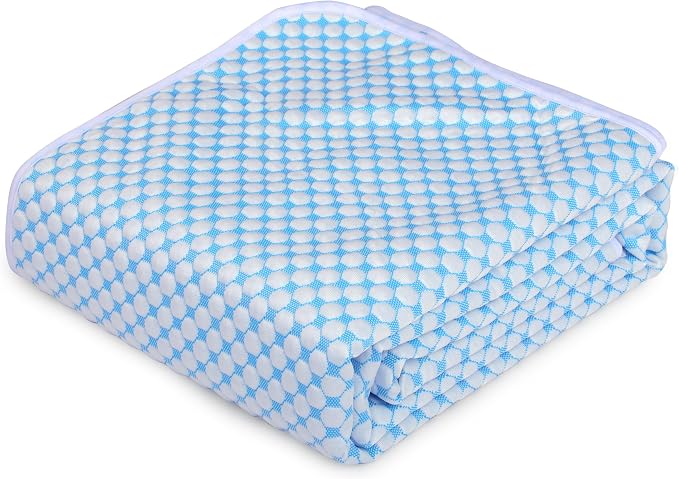 Cooling Blanket for Dogs - Q-MAX>0.4 Waterproof Pet Throw Blanket Bed Cover, Non-Slip Dog Blankets for Couch Protector, Washable Furniture Cover for Summer, Pearl Blue,50x60 - Image 7