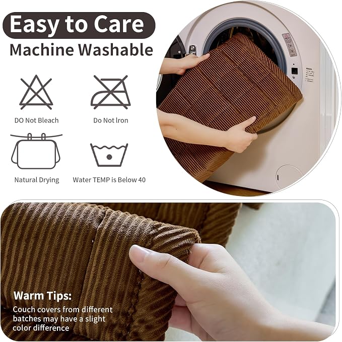Couch Covers for Dogs Washable, 27.6"x82.7" Non Slip Couch Covers for Loveseat Sofa Pet Friendly, Soft Fuzzy Sofa Covers for Pet, Dog Couch Cover Furniture Protector(1PC,Dark Brown) - Image 7