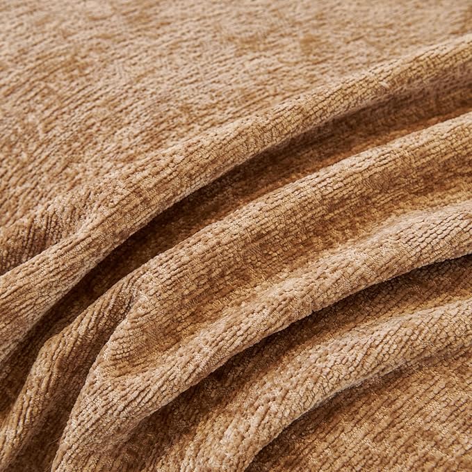 Khaki Luxury Slub Chenille Sofa Cover Couch Cover, XL 71"x134" | for Sectional Sofa, Modern Durable Tan Slipcover for Dogs Pets Large Furniture Protector 3 Cushiond Sofa Cover - Image 7