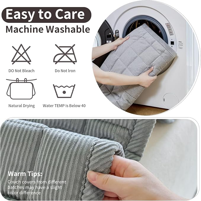 Couch Covers for Dogs Washable, 27.6"x82.7" Non Slip Couch Covers for Loveseat Sofa Pet Friendly, Soft Fuzzy Sofa Covers for Pet, Dog Couch Cover Furniture Protector(1PC,Light Grey) - Image 7