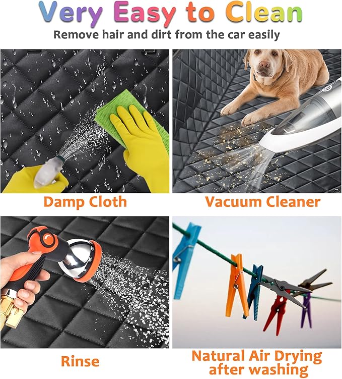 URPOWER 6-in-1 Dog Car Seat Cover for Back Seat, Waterproof Dog Car Hammock with Mesh Window, Non-Slip Pet Backseat Protector for Cars, Trucks and SUVs - Image 7