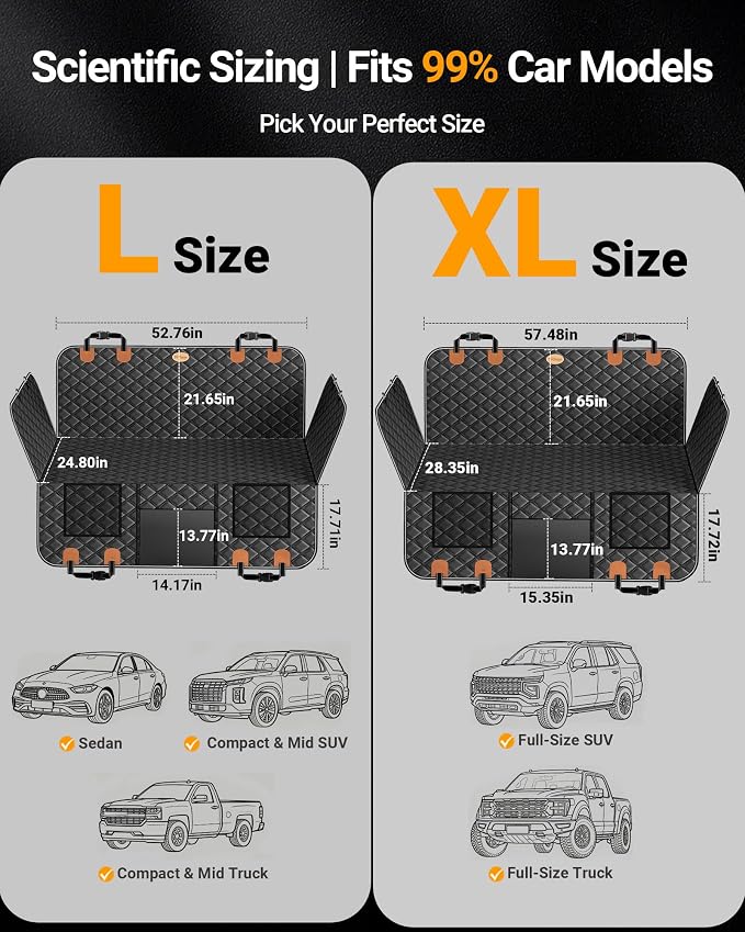PetDance XL Dog Truck Back Seat Extender,【Hard Bottom But Soft Touch】 | Thick Support Foam,【600LBS】Stable Base Truck BackSeat Cover,100% Waterproof Anti-Scratch Hammock for Full-Size SUV & Truck - Image 8