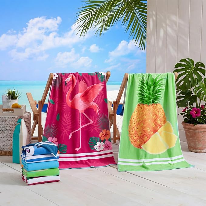 Mindsoft 12 Pcs 30" x 60" Beach Towel Yoga Towel Microfiber Soft Quick Dry Sand Free Oversized Lightweight Cute Beach Towels Bulk for Bath Camping Travel Pool Party Teacher Appreciation Gift - Image 6