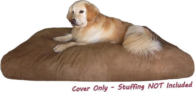 Dogbed4less DIY Pet Bed Pillow Brown Microsuede Duvet Cover and Waterproof Internal case for Dog at 55X47X4 Inch - Covers only - Image 9