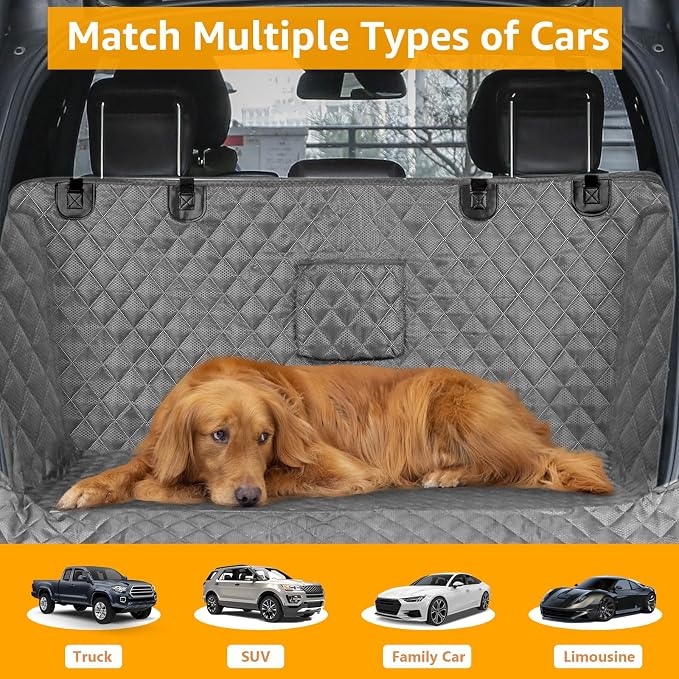 PETICON SUV Cargo Liner for Dogs, Trunk Cover with Bumper Flap Protector | Waterproof Pet Cargo Cover with Side Flaps, Dog Car Seat Cover with Non-Slip Mat, Prevents Scratches, Pet Hair, Mud, and Dirt - Image 8