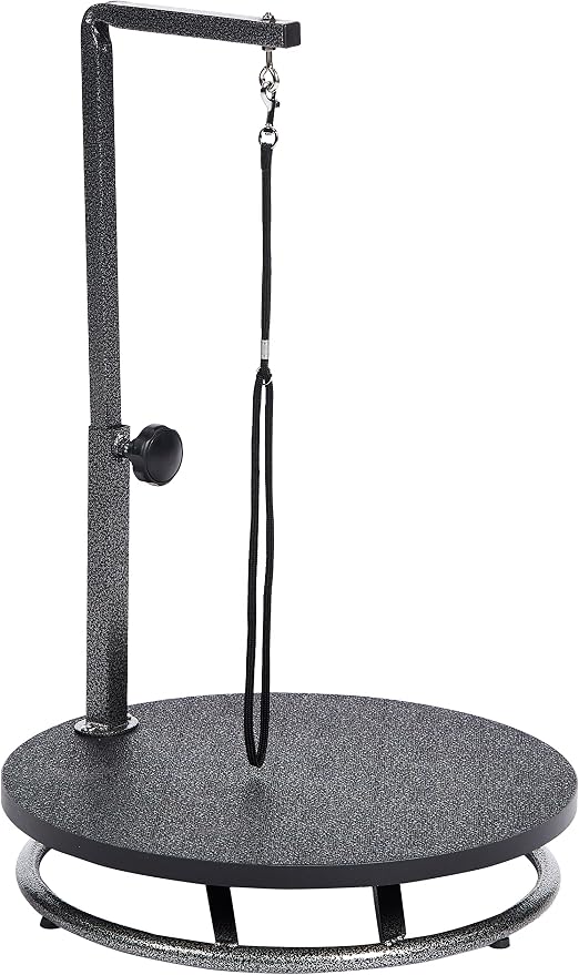 Pet Edge Master Equipment Round Pet Grooming Table – Rotatable Black 18” Diameter Grooming Table Perfect for Small Dogs - Image 2