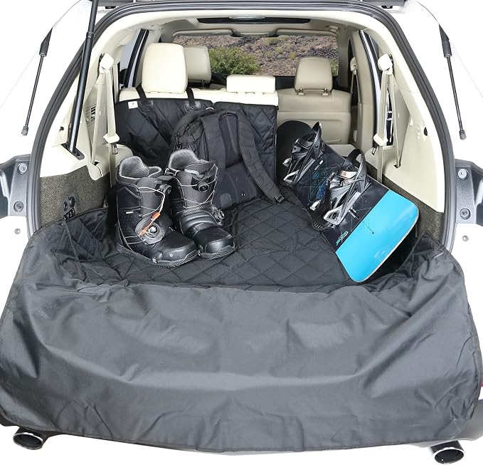 4Knines Split Cargo Liner for SUV – for Dogs & Pets, Heavy-Duty, Waterproof Trunk Mat & Cargo Cover – Fits 60/40 Split Bench & Armrest Pass-Through – Machine Washable, Non-Slip, Durable (Large, Camo) - Image 9