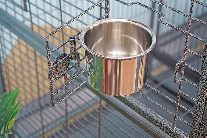 Double Cage with Center Divider for Bird Parrot Aviary W64xD32xH73 New - Image 7