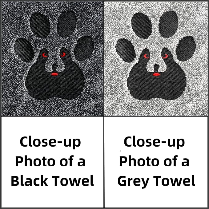 Dogvingpk Dog Towel 2 Pack, Super Absorbent Soft Quick Drying Microfiber Pet Bath Towels for Medium & Small Dogs (M-36" * 28", Grey and Black) - Image 9