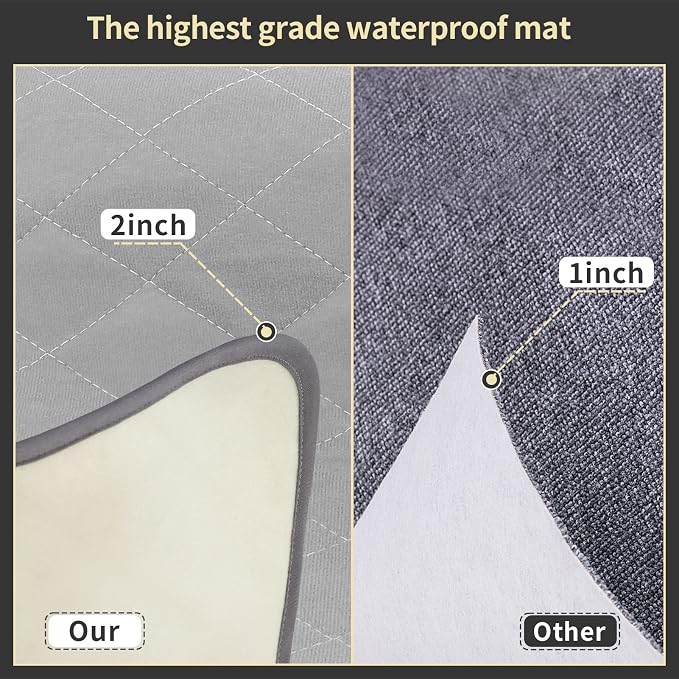 Washable Reusable Dog Pee Pads, 34"x52" Absorbent & Waterproof Puppy Training Pad for Crate, Playpen & Carpet, Large Potty Pads for Dogs, Cats & Small Pets - Image 7