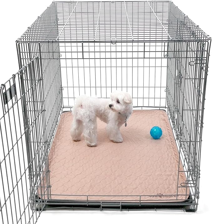 Paw Inspired Washable Crate Liners for Dogs, 41x28 Inch, Pack of 2 | Fits 42 Inch Kennels, Leakproof, Non-Slip Pee Pads, Reusable Puppy Pads for Potty Training, Whelping, Waterproof Pet Mat - Image 6