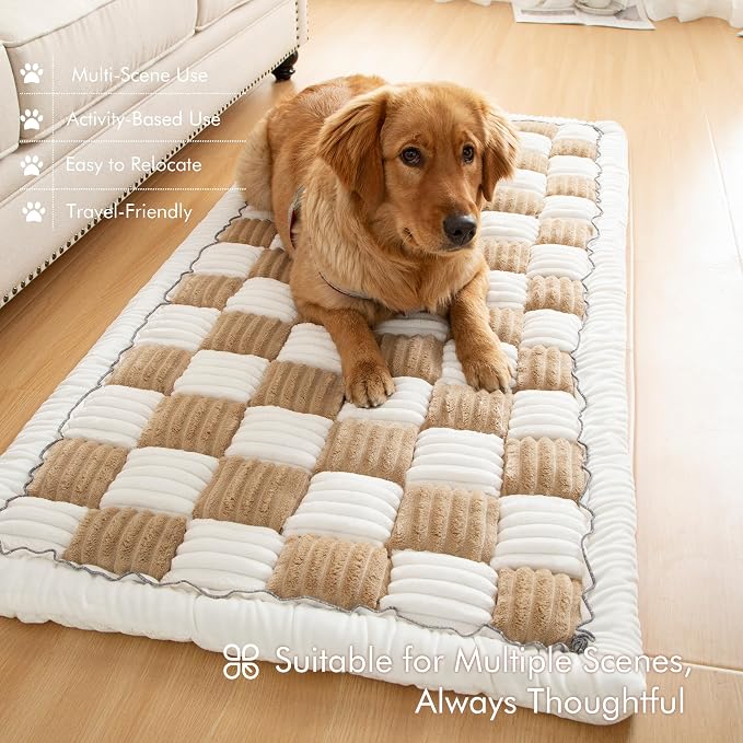 Couch Cover for Sofa, Sectional Couch Cover for Dogs, Sofa Cover Washable, Cushion Cover Blanket Pad Bed Mat for Pets, Fleece Furniture Protector, Camel, 27.6x70.9in - Image 8