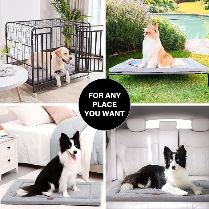 Dog Bed for Crate, Small Dog Crate Beds, Washable Pet Bed Mat Kennel Pad | 30" Medium Pet Beds Mat W/ Soft Wavy Plush Comfortable Anti-Slip Sleeping Mattress for Dogs & Cats - Image 6