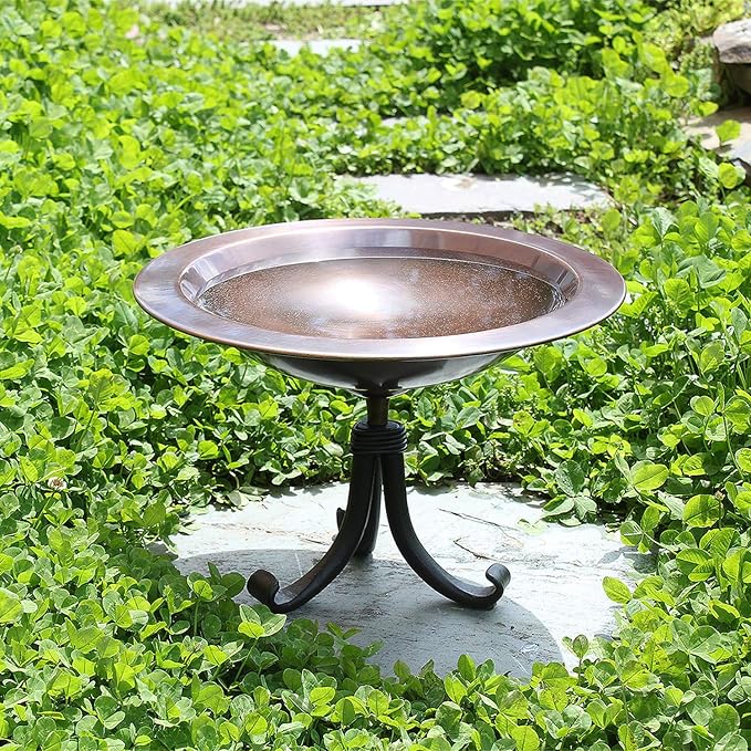 Achla Designs Classic II Copper Birdbath - Image 9