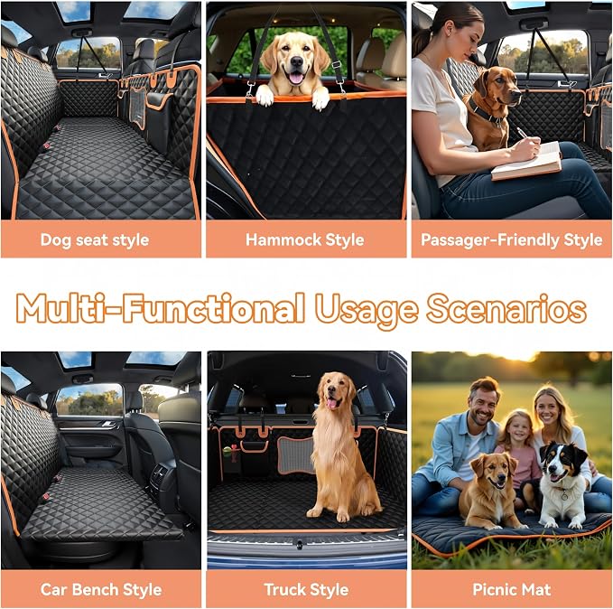 Back Seat Extender for Dogs,Dog Car Seat Cover for Back Seat with Hard Bottom Holds 500 lbs,Car Seat Protector,Waterproof Extender for Dogs,Pet Bed for Full Size F150/RAM1500/Silverado Crew Cab Pickup - Image 8