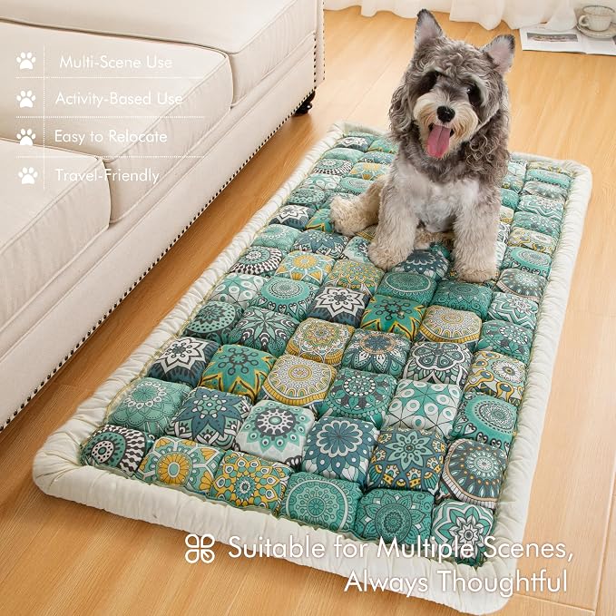 Couch Cover for Sofa, Sectional Couch Cover for Dogs, Sofa Cover Washable, Cushion Cover Blanket Pad Bed Mat for Pets, Boho Furniture Protector, Green, 27.6x59in - Image 8