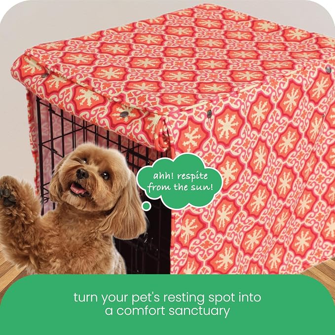 Molly Mutt Papillon Dog Crate Cover, 100% Cotton Canvas Cover with 2 Roll-Up Panels, Ideal for Dog or Cat Crate, Durable, Washable, and Free of Harmful Chemicals, 30" x 21" x 24" - Image 7