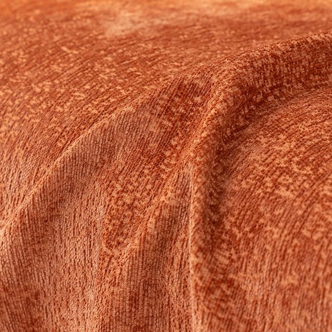 Burnt Orange Thick Slub Chenille Couch Cover Ultra Soft for All Shape Sofa Couch Furniture Protector, Orange Sofa Slipcover Protector for Dogs Pets Kids XL 71x134’’ | for All Shape Sofa Couch Furniture Protector, Orange Sofa Slipcover Protector for Dog... - Image 9