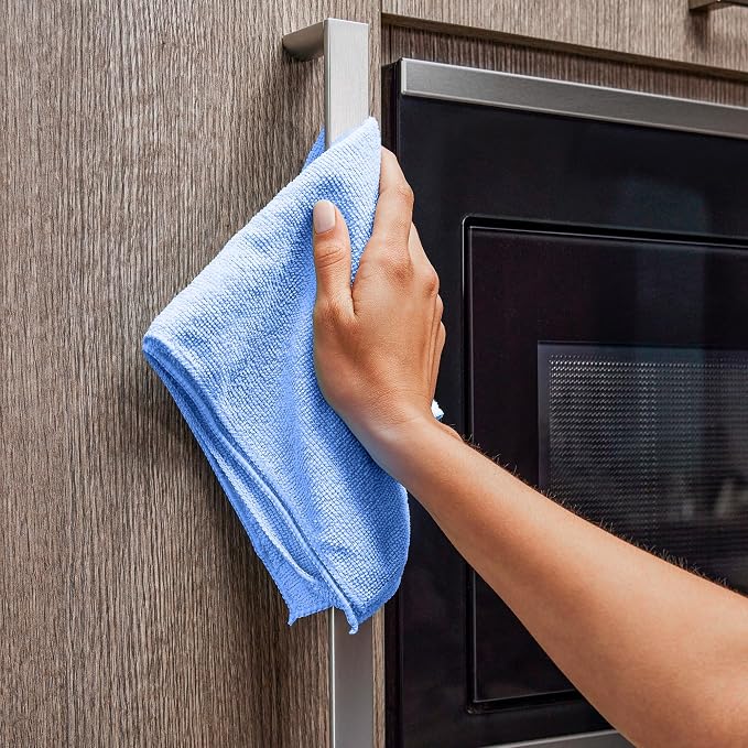 Microfiber Cleaning Cloths (Value Pack of 36) Size 16" x 16" Large, Highly Absorbent Cleaning Rags, Lint Free Towels, Reusable and Washable, Microfiber Towels for Cars - Image 8