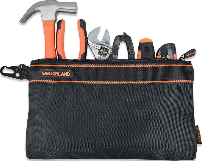 WELKINLAND 4-Packs Small tool pouch, Heavy-Duty Tool pouches, Electrician tools pouch bag, Tools pouches w/clip, Small Zippered tool bag - Image 9