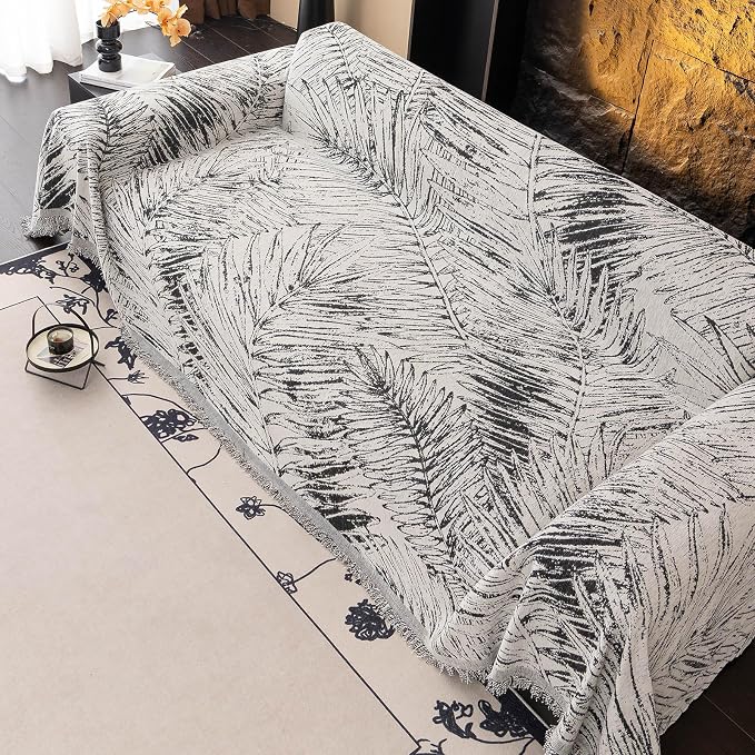 ROOMLIFE Couch Cover Boho Sofa Covers for 3 Cushion Couch Washable | Furniture Protector Sofa Couch Cover for Dogs, Soft Breathable Sofa Slipcover, Couch Throw Blankets with Tassels 71''X118'' - Image 9