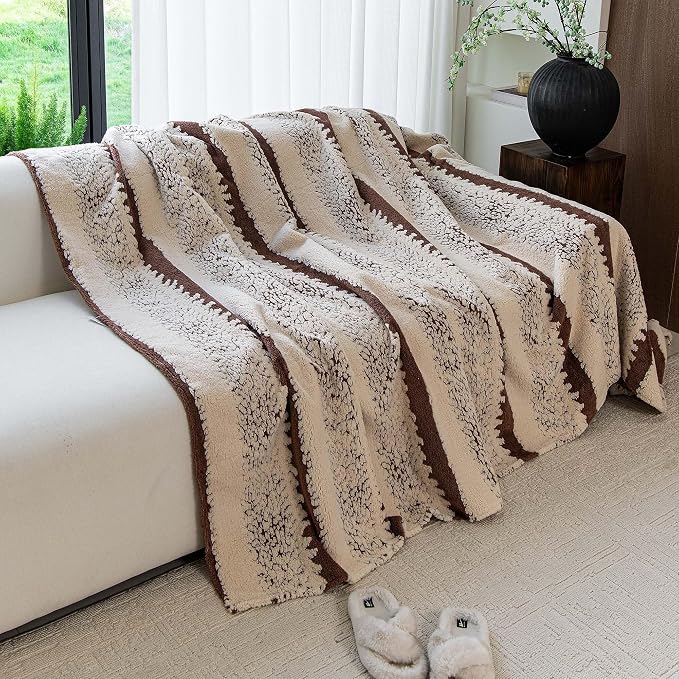 Sherpa Fleece Couch Cover for 2 Cushion Sofa, Brown, 71" x 118" – Pet Proof Sofa Covers, Heavy Duty, Scratch Resistant, Pet Friendly Furniture Cover – Easy Install, Machine Washable - Image 9