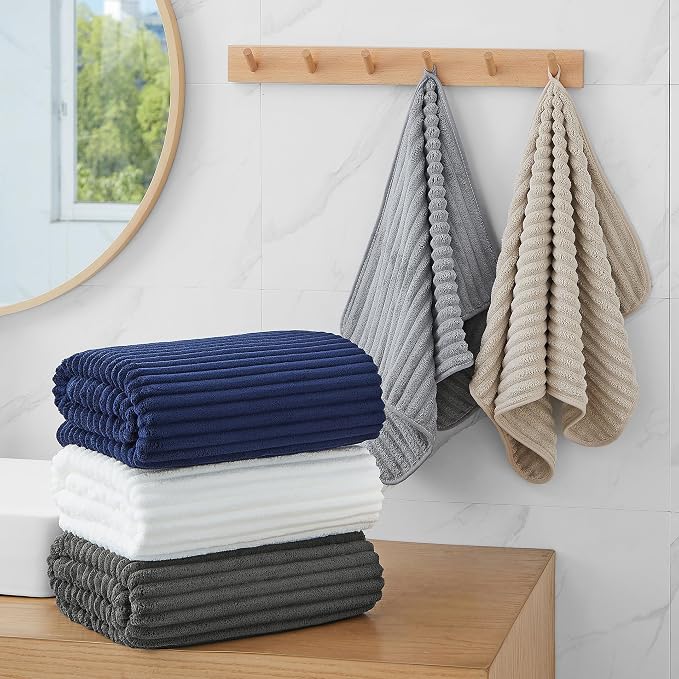 2 Piece Bath Sheets, 40"x80" Bath Towels, Charcoal Gray | Extra-large size, Quick dry, Highly Absorbent, Lint Free,shower towels for bathroom gym spa,Big and Tall users - Image 8