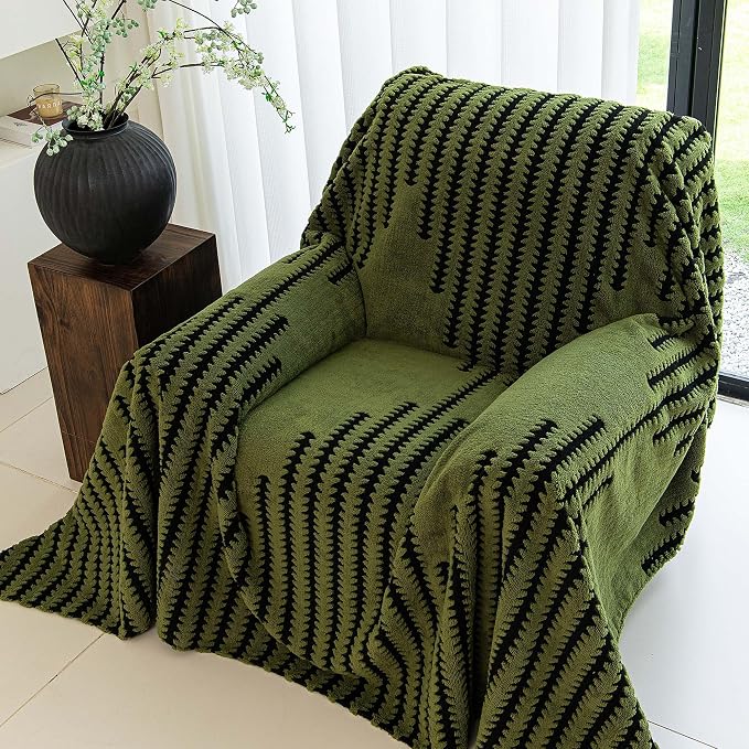 Non Slip Couch Covers for Cushion Sofa, Pet Friendly Washable, Heavy Duty Scratch Resistant Furniture Cover for Dogs, 71" x 91", Green - Image 9