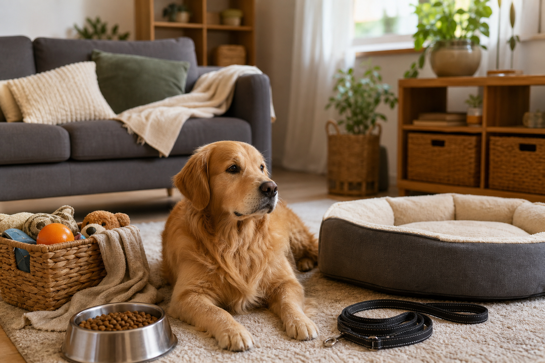 Unbranded orderly inspection setup featuring home routines for pet owners